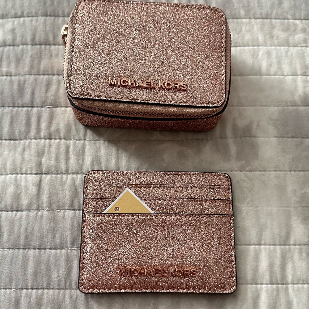 ❤️ Michael Kors Rose Gold Glitter Set